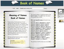 Tablet Screenshot of bookofnames.net